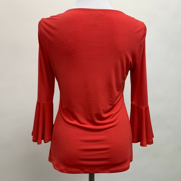 Carmen Marc Valvo Women's Top Dark Pink Small - Picture 4 of 8